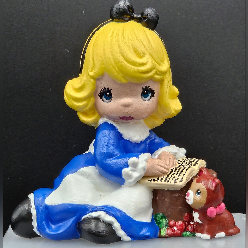 Alice In Wonderland Inspired Altered Precious Moments - OOAK